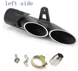 Motorcycle Exhaust System Universal Left And Right Side Dual Outlet Muffler Tail Pipe For YZF R6 GSXR S1000 S1000RR CBR250RR5975815