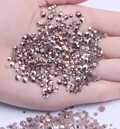 Paznokcie Artrhinestones AMP 5001000PCS 2 6 mm i mieszane rozmiary żywicy miedzi Non Fix Glitter dla paznokci sztuki plecak DIY7594206