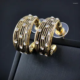 Bolzenohrringe Kioozol Vintage Antique Gold Color Big for Women Mix Style Juwely Accessoires 343 Ko1