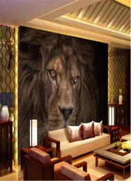 Promoção de paredes de parede 3d Promoção HD Mighty Wild Animal Lion Room Backroom Background Wall Decoration Wallpaper2636765