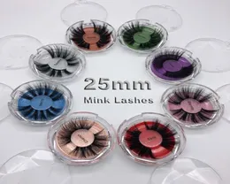 NEW 25MM 3D Mink Eyelash 5D Mink Eyelashes Natural False False الرموش الكبيرة Volumn Mink Lashes Makeup Lashes9944378