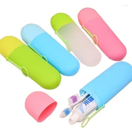 Accessorio per bagno set di viaggi portatile escursionismo campeggio dentifrice porta spazzolino tappo custodia per la casa di stoccaggio della casa accessori per il bagno all'aperto