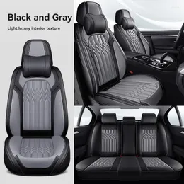 Car Seat Covers PKQ High-end Suede Leather Cover All Season/Breathable/Leather Protector Cushion For Most