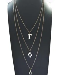 Beyou Greek Sorority Gamma Phi Delta letters Multilayer chain Custom Necklace5126253