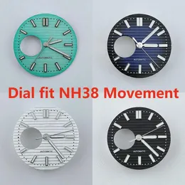 Watch Repair Kits 29.8mm NH38 Dial Hollow Out S Hands Green Luminous Face Men Parts Accessories For Automatic Mechanical Movement