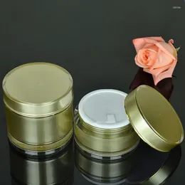 Garrafas de armazenamento 100g 200g Jar e tampa de embalagem de jarro de barro de codos acrílicos para máscara facial de amostra de amostra de panela F20243653