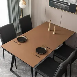 Toca de toalha de mesa de couro sem lavagem sem lavagem de café nórdico Placemat Solid Color J3646