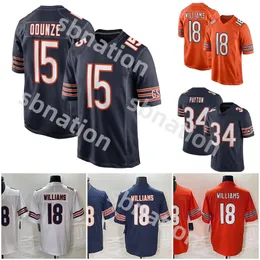 Homens Youth 13 Caleb Williams Jersey Pick Pick 15 Roma Odunze Walter Payton Cole Kmet Khalil Herbert DJ Moore Eddie Jackson Brian Urlacher Tyson Futebol Jerseys