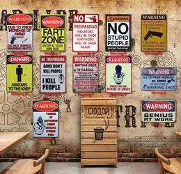 12 Styles Warning Tin Painting Toilet Kitchen Decor Poster Bar Pub Cafe Warning Retro Metal Sign Home Restaurant Vintage Tin Sign 7932409