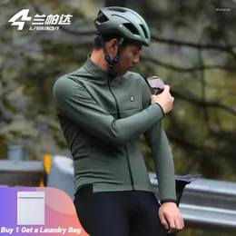 Jackets de corrida Lameda Cycling Jacket Man Homem de Dupa Camada de Tecido Composto Windbreaker Casacos à prova d'água masculina