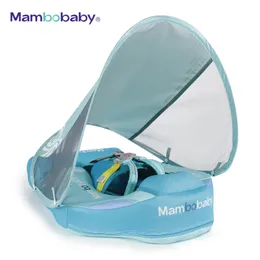 Mambobaby Float Drop Non-Inflatable Baby Float with Canopy Waist Swimming Chest Floater with Tail Float Trainer 240419