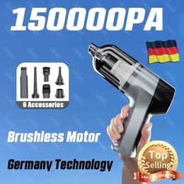 Car Vacuum Cleaner 150000pa Сильная всасываемая портативная беспроводная беспроводная связь для домашнего прибора Poweful Клавиатура Y240420