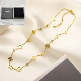 Simple Fashion Chain Clover Necklace Brand Brand Jewelry Birthday Birthday Love Gift Collana estate New Womens Gift Collana da donna