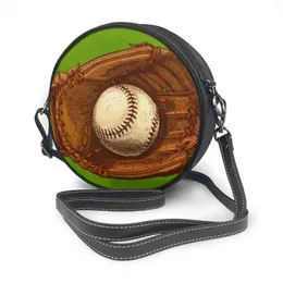 Väska 2024 Oln Summer Women's Fashion Small Round Baseball Shoulder Messenger Crossbody Phone Coin Purse