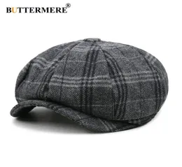 Шляпы шляпы Buttermere Мужчины Cap Unisex Beret Sip Hat Tweed Gatsby Octagonal Plaid Women Vintage Brand Winter Spring Bill223S7642703