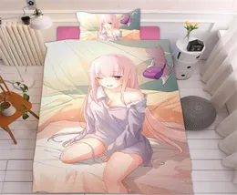 Bikini sexiga flickor japan anime sängkläder set japan anime täcke täckning för sovrum omslaget set hem textil säng täcke cover 3 stycken324125290722