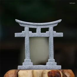 장식 인형 Torii Gate 일본 수족관 장식 미니어처 장식 정원 신사 신토 풍경 사암 마이크로 장식