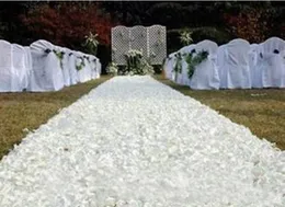 30mlot Düğün Koridoru Runner Beyaz Gül Çiçek Petal Halı Düğün Centerpieces için Dekorasyon Sarf Malzemeleri4874606