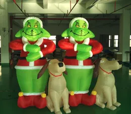 Protable Grinch Airblown Inductable Outdoor Christmas039day