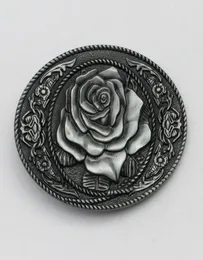 Western Rose Flower Oval Belt Buckle SWBY737 suitable for 4cm wideth belt with continous stock7941169