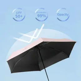 2024 Mini Umbrella с коробкой 6-Ribs Mini Capsule зонтики для мужчин Женщина, солнечная анти-UV Parple, парагуасы для путешествий для мини-