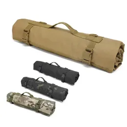 Utomhus fällbart armé Taktisk vattentät jakt Skjutträning Träning Roll Up Pad Militär camping Picknick Rifle Mat Tjocken filt 240429