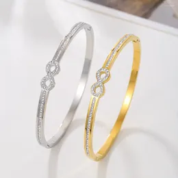 Bangle rostfritt stål oändligt armband för kvinna personlighet enkel ihålig armband smycken gåva charm mode obegränsat