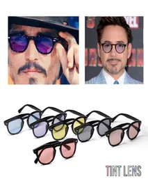 Fashion Johnny Depp Occhiali da sole rotondi da sole in chiaro per lenti colorate Design Design Show Sun Glasses Oculos de Sol Eyewear1351859