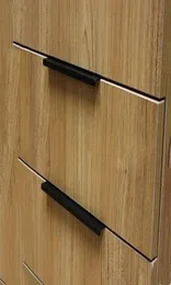 96MM 128MM 160MM Modern simple cabinet door edge sealing handles antique black drawer dresser hide knob 5" 6.3" matte silver4034943