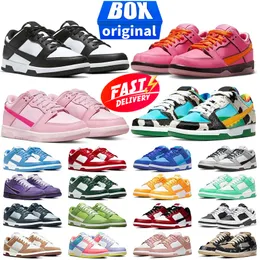 Panda Low running Shoes ice cream Triple Pink Rose Whisper Grey Fog Active Fuchsia UNC Team Green Syracuse Bubbles Lows Outdoor Sports Men Women Trainers Sneakers