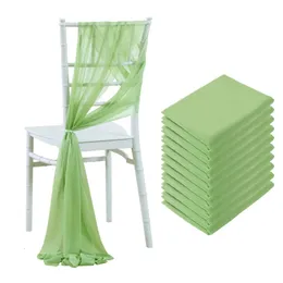 1050PCS Like Chiffon Chair Sashes Wedding Decoration For Aisle Decorations Party Banquet Event Baby Shower17x250cm Long 240430