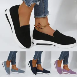 Scarpe casual Ladies Fashion Solid Color Mesh Solina spessa traspirante sandali sneaker comodi per donne grosse