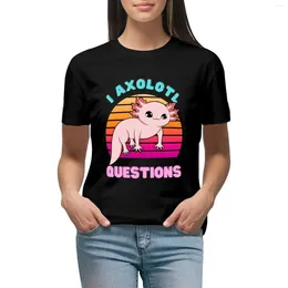 Polos da donna I Axolotl Domanda T-shirt Astetica dei vestiti hippie per donna