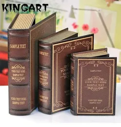 Fake Book Storage Box Living Room Accessories Office Decoration Bookcase Retro Organizer Fake Bookcase Wood Book Box A578 240428