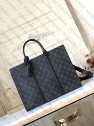 LL10A Leature Leather Leather Men Firmcase Home Elite Elite Handbag Designer Canvas Crossbody Bag 39cm Packaging Free