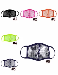 Breathable Mesh Mask 5 Colors Creative Exaggeration Washable Personality Face Masks Gauze Mask Cover Decoration Designer Masks CCA4012430