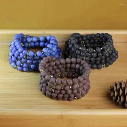 ストランド8mm男性用の天然火山石のブレスレットjapamala mala 108 beads contas wholesale dropshiping