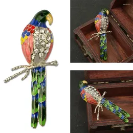 Brooches Classic Luxury Animal Parrot Birds Pearl Women For Womenes Female Colorful Rhinestone Breastpin