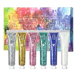 Body Glitter Festival Glitter Gel Face Olhos Glitter Glitter Sheshadow Cosméticos holográficos a laser em pó pregos grossos de cabelos GLITTER SLAPEUP Conjunto de maquiagem D240503