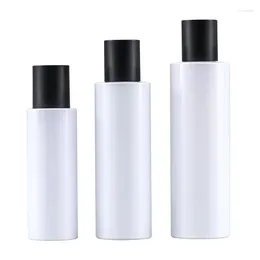 収納ボトル10pcsホワイトプラスチックトナーボトルマットブラックネジ蓋100ml 150ml 200mlフェイスケアエッセンスリキッドペットローション補充可能