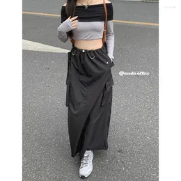 Skirts 2024 Streetwear Skirt For Women Fashion Casual Pocket High Waist Jupe Faldas Mujer De Moda Korean Harajuku Y2k Clothes