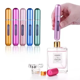 新しい2024 5mlボトムチャージ香水補充可能なボトル液体コンテナ化粧品スプレーボトルディスペンサープレスヘッドポータブル旅行旅行用
