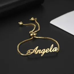 Lemegeton Custom Name Bracelet For Women Personalized Bracelet with Childrens Baby Name Stainless Steel Customized Jewelry Gift 240423