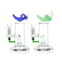 High end Bong glass hookah, pipe, chimney, 7-inch high-purity handblown home decoration