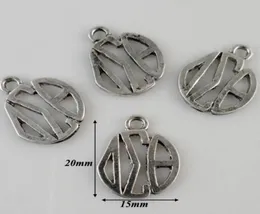 Charms Whole 20pcs a lot antique silver plated greek letter Sorority delta sigma thetaconnectorpendant Factory e61007195433559