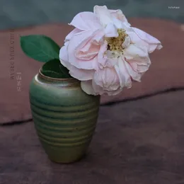 Vasen Mini Zen Keramik Vase Japanischer Stil Blütenblätter Arrangement Retro Keramik Home Dekoration Raffinierte Kunststück