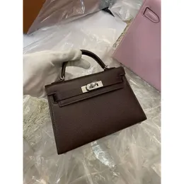 Kelli Mini Totes Deisgners Umhängetasche Luxus Handtasche handgefertigt Qualität Schwarz Chevre Leder Geldbeutel Lamm Haut Wachs Line Hergen viele col 5032