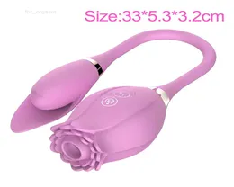 AdultShop empfehlen Rosenblumen Vibrator wiederaufladbare Vagina Saughäuschen Vibrations -Eier -Masturbator Sexspielzeug für Frauen AD00066956356