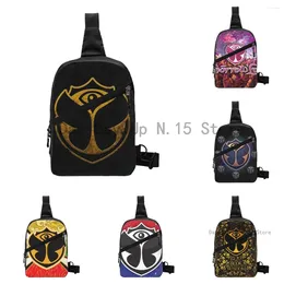 Rucksack Mode Tomorrowland Sling Crossbody Men Elektronischer Tanz Funny Print Schulter Chest Tasche zum Campingradfahren