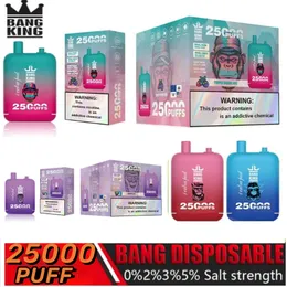 Puff 25K Puff 25000 Bang Box King 25000 Puffs Vape e cigarros descartáveis 23ml+23 ml preenchido em vagem dupla malha recarregável Bateria Puff 25k caneta de puff 20k